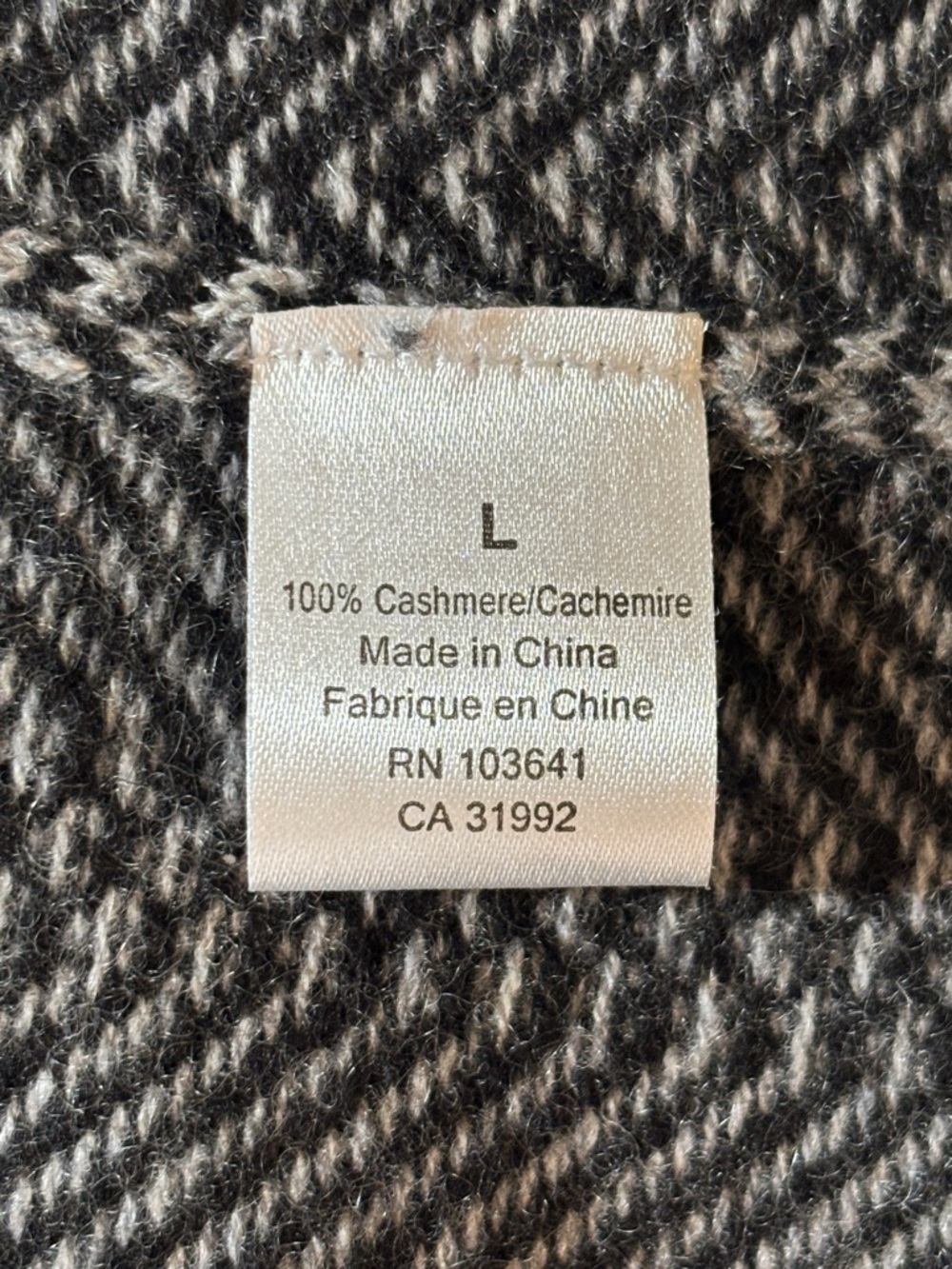 Kier + J Gray 100% Cashmere Tie Front Cardigan Lightweight Ruffle Sweater Size L - Picture 8 of 9